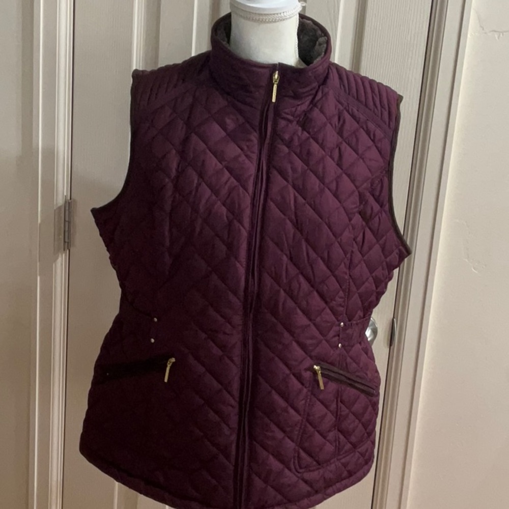 Fauxfur lined vest